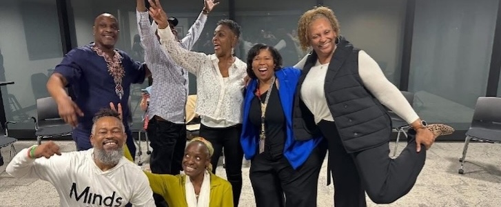 Group of people smiling